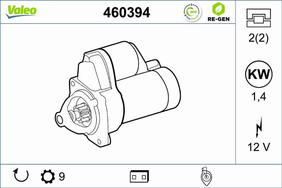 Valeo 460394 - Starter www.autospares.lv