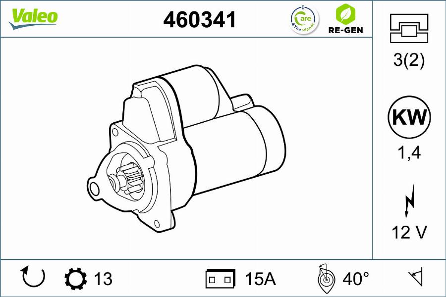 Valeo 460341 - Starteris www.autospares.lv