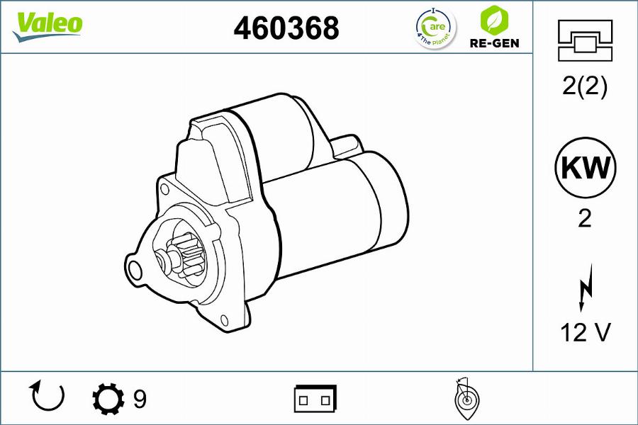 Valeo 460368 - Starteris www.autospares.lv