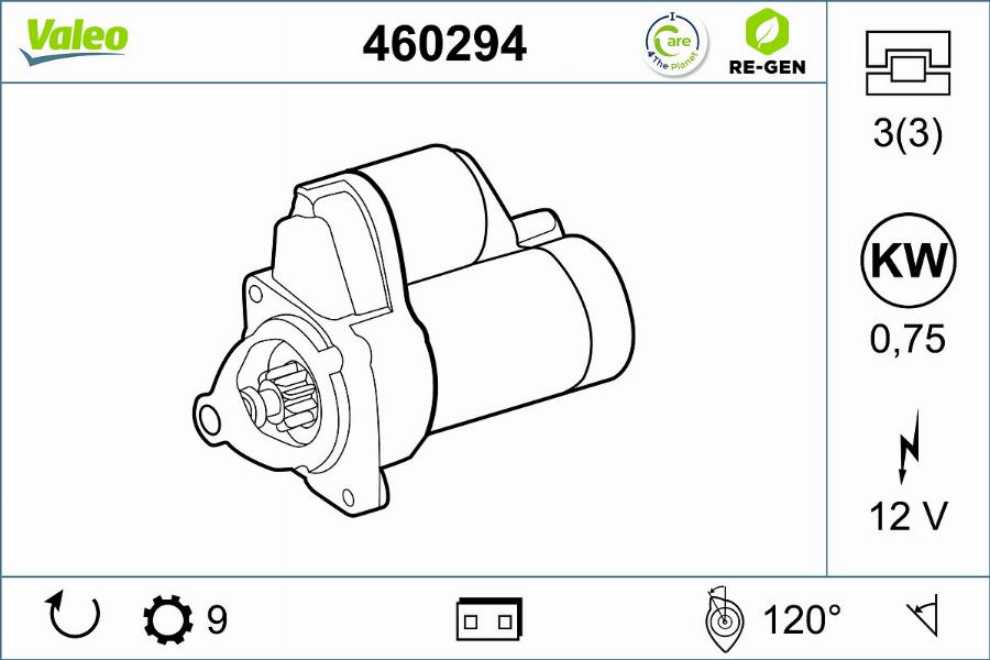 Valeo 460294 - Starteris autospares.lv