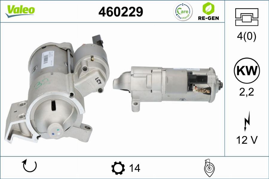 Valeo 460229 - Starteris www.autospares.lv