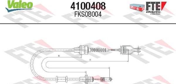 Valeo 4100408 - Trose, Sajūga pievads www.autospares.lv