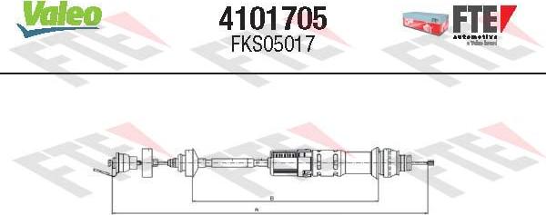 Valeo 4101705 - Trose, Sajūga pievads autospares.lv