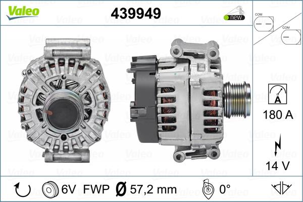 Valeo 439949 - Ģenerators autospares.lv