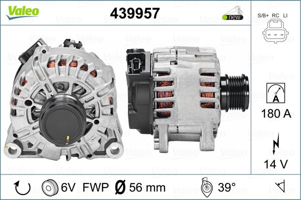 Valeo 439957 - Ģenerators www.autospares.lv