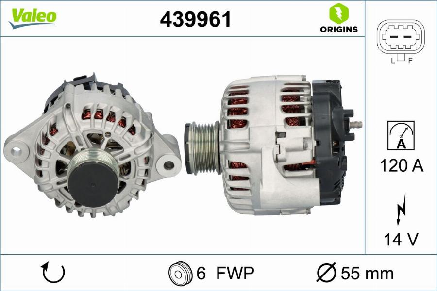 Valeo 439961 - Ģenerators www.autospares.lv