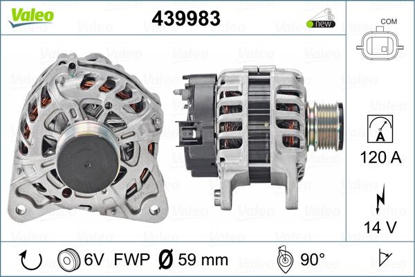 Valeo 439983 - Генератор www.autospares.lv