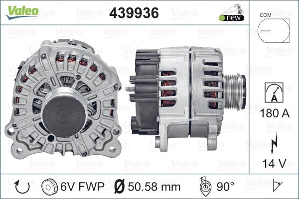 Valeo 439936 - Генератор www.autospares.lv