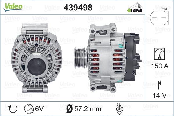 Valeo 439498 - Ģenerators autospares.lv