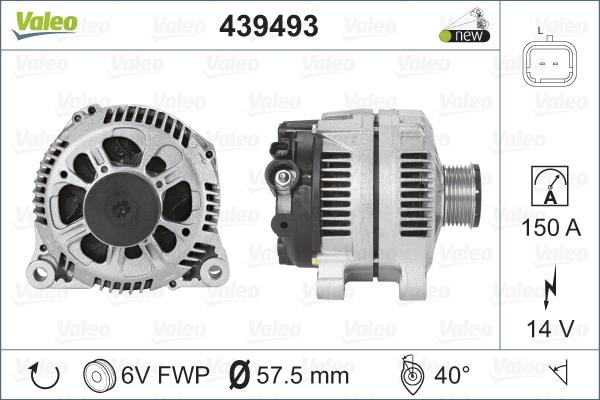 Valeo 439493 - Ģenerators autospares.lv