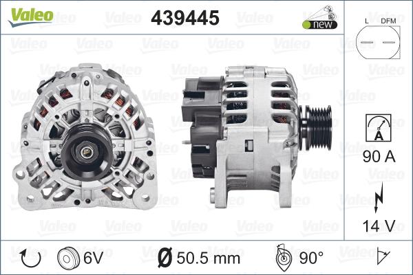 Valeo 439445 - Ģenerators autospares.lv