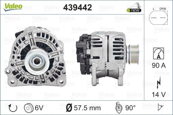 Valeo 439442 - Ģenerators autospares.lv