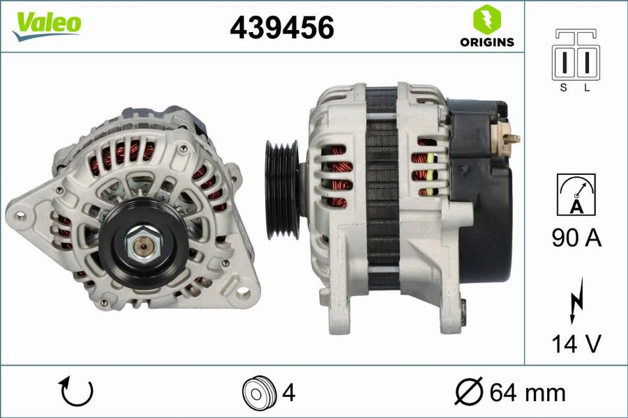 Valeo 439456 - Ģenerators www.autospares.lv