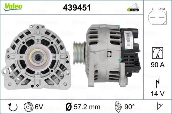 Valeo 439451 - Генератор www.autospares.lv