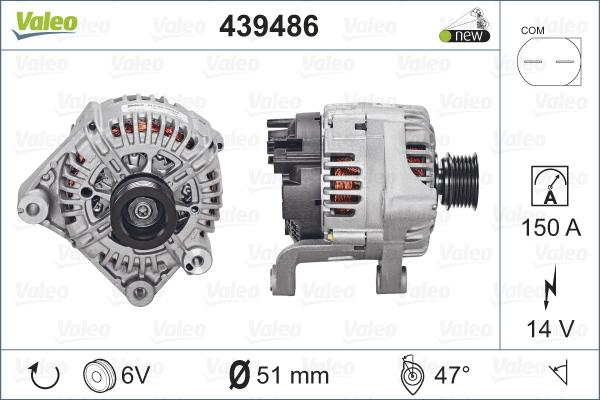 Valeo 439486 - Alternator www.autospares.lv