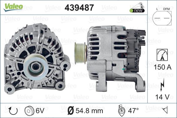 Valeo 439487 - Генератор www.autospares.lv