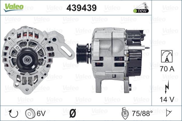 Valeo 439439 - Ģenerators autospares.lv