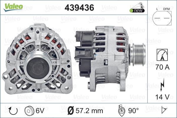 Valeo 439436 - Ģenerators autospares.lv