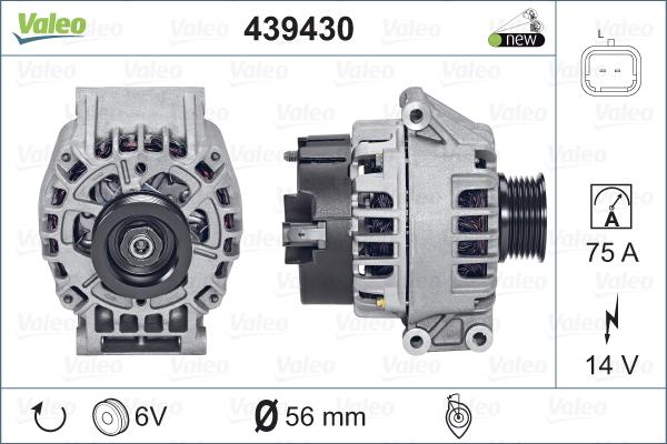 Valeo 439430 - Alternator www.autospares.lv