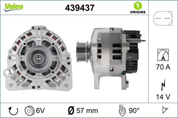 Valeo 439437 - Ģenerators autospares.lv