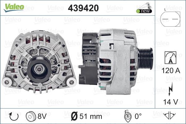 Valeo 439420 - Alternator www.autospares.lv