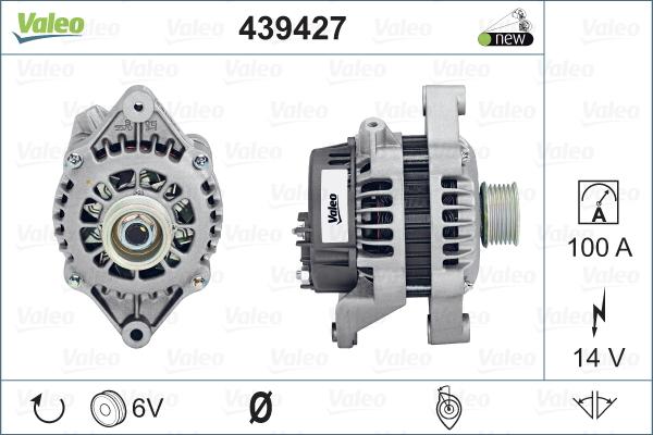 Valeo 439427 - Генератор www.autospares.lv