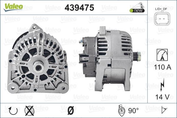 Valeo 439475 - Ģenerators autospares.lv