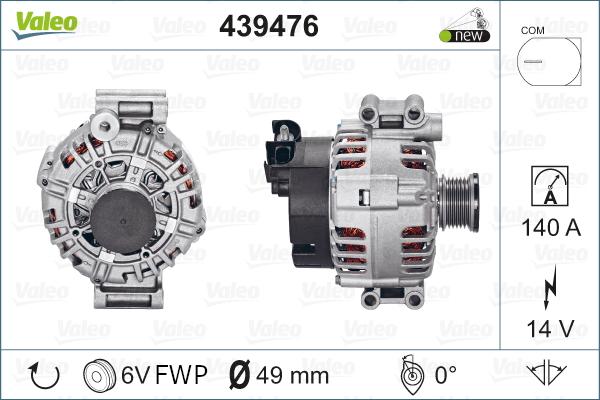 Valeo 439476 - Ģenerators autospares.lv