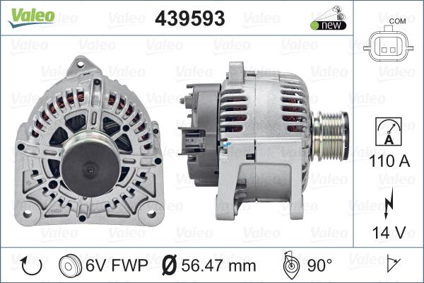 Valeo 439593 - Alternator www.autospares.lv