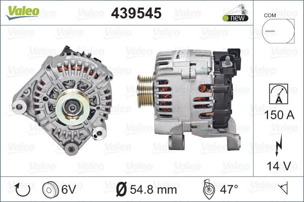 Valeo 439545 - Alternator www.autospares.lv