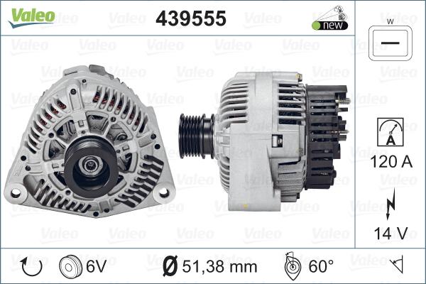 Valeo 439555 - Ģenerators www.autospares.lv