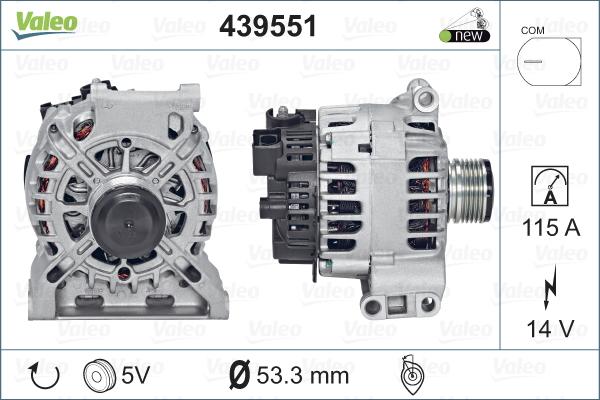 Valeo 439551 - Ģenerators autospares.lv