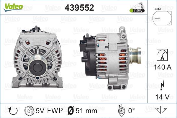 Valeo 439552 - Ģenerators www.autospares.lv