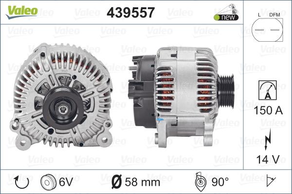 Valeo 439557 - Ģenerators www.autospares.lv