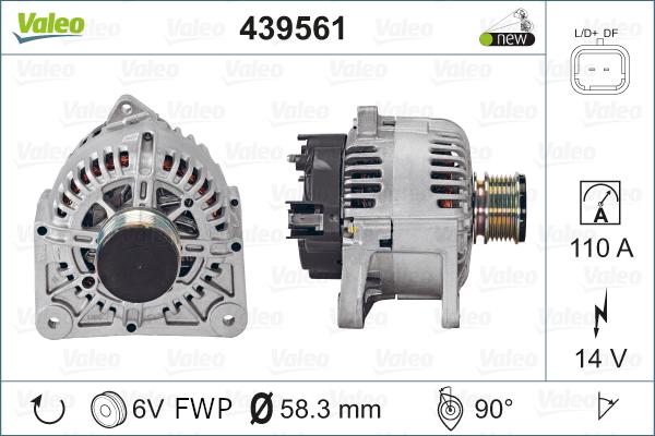 Valeo 439561 - Alternator www.autospares.lv