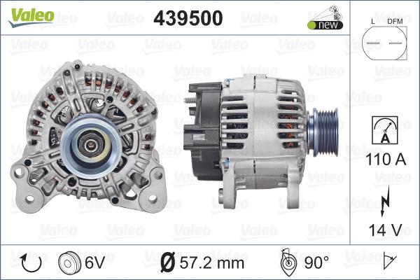 Valeo 439500 - Генератор www.autospares.lv