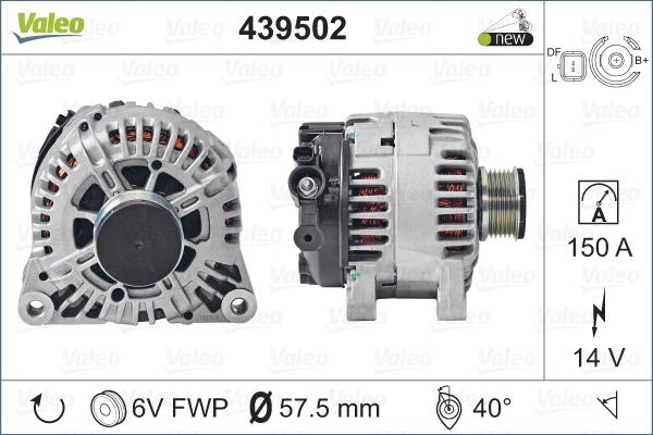 Valeo 439502 - Ģenerators autospares.lv