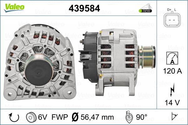 Valeo 439584 - Alternator www.autospares.lv