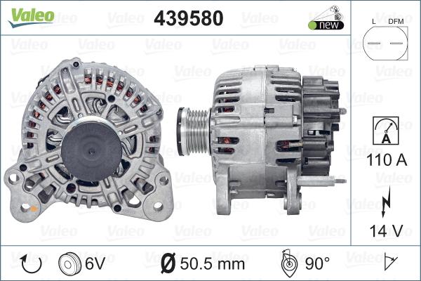 Valeo 439580 - Ģenerators www.autospares.lv