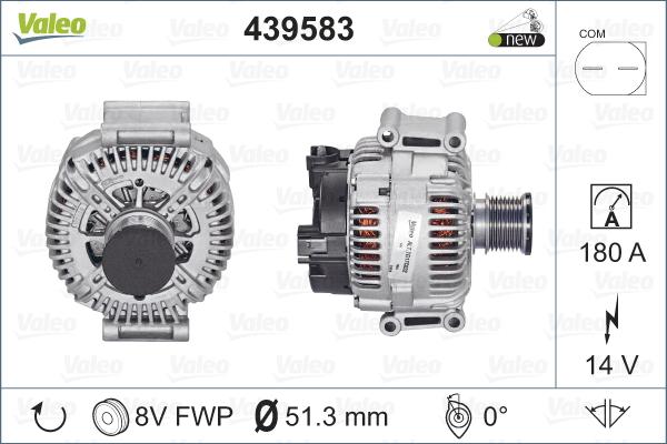 Valeo 439583 - Ģenerators autospares.lv