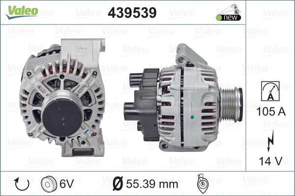 Valeo 439539 - Ģenerators autospares.lv