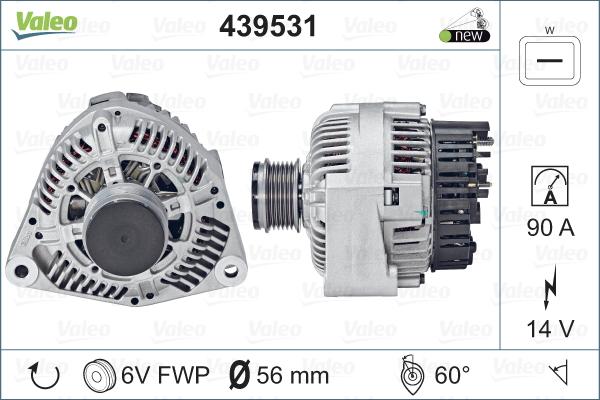 Valeo 439531 - Генератор www.autospares.lv