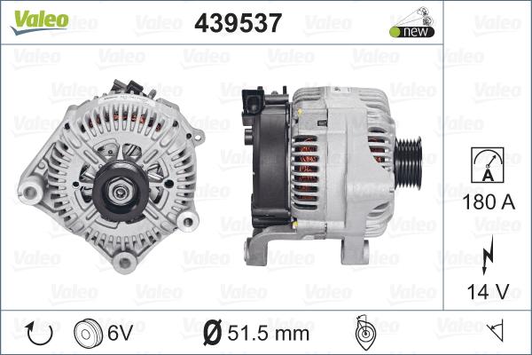 Valeo 439537 - Генератор www.autospares.lv