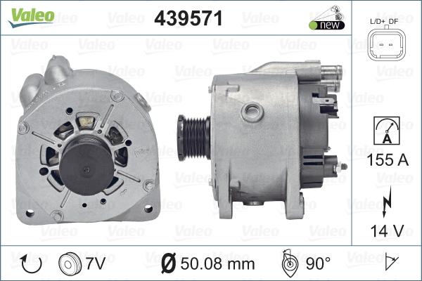 Valeo 439571 - Генератор www.autospares.lv