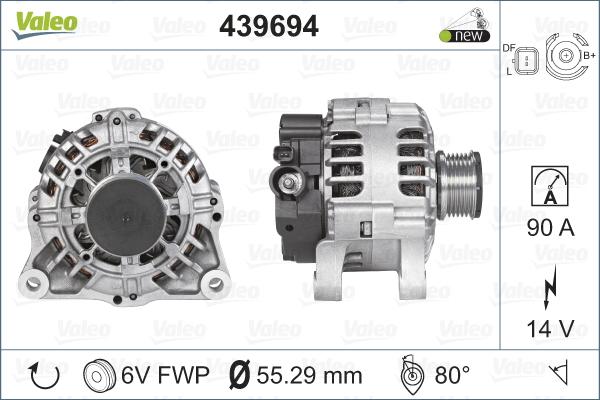 Valeo 439694 - Ģenerators autospares.lv