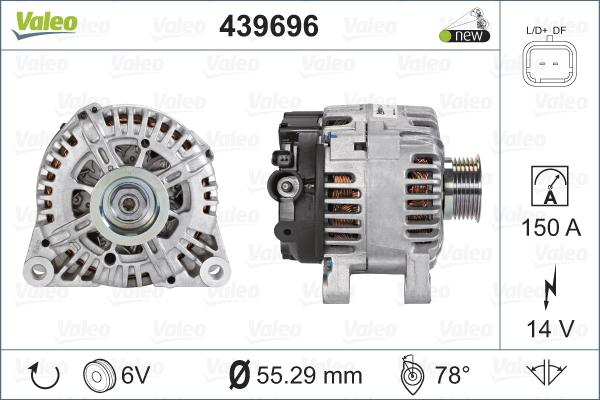 Valeo 439696 - Ģenerators autospares.lv