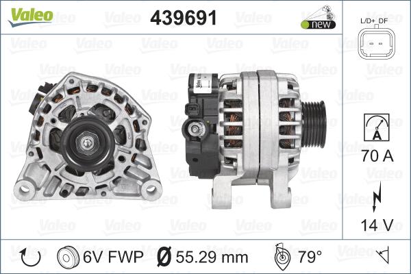 Valeo 439691 - Генератор www.autospares.lv