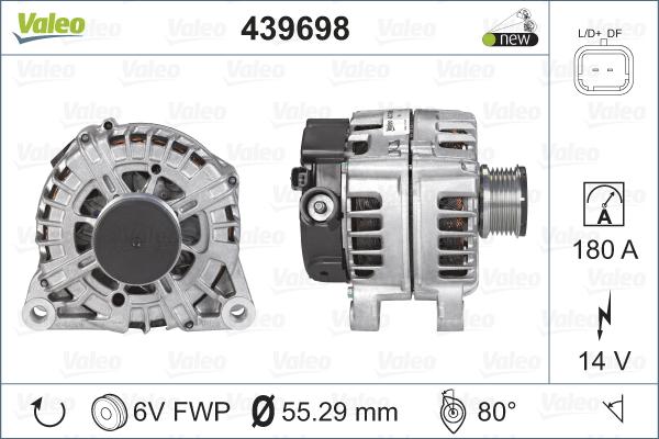 Valeo 439698 - Ģenerators autospares.lv