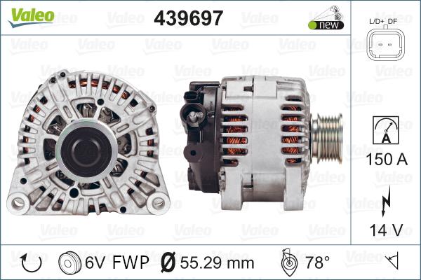 Valeo 439697 - Ģenerators autospares.lv