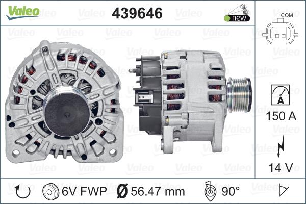 Valeo 439646 - Ģenerators autospares.lv